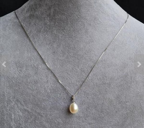 

wedding pearl jewellery,white color drop pearl pendant necklace,genuine freshwater pearl sterling silver necklace,ing, Black