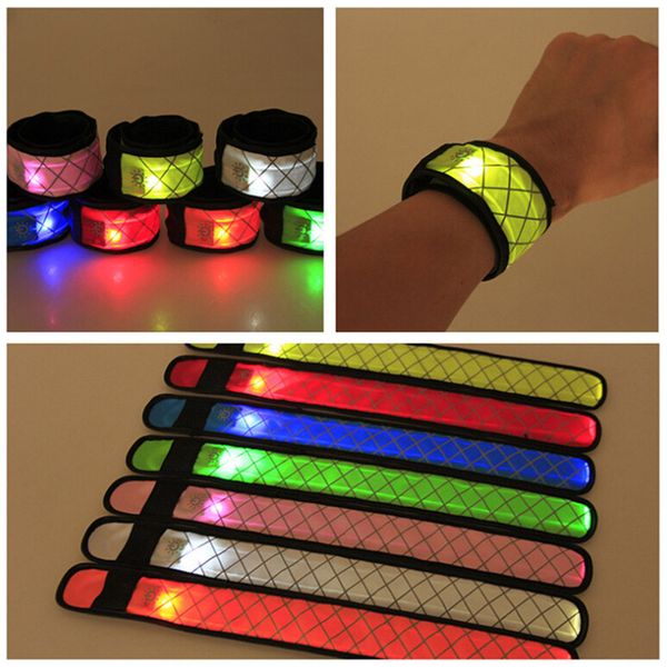 

led wristband sport slap wrist strap bands light flash bracelet glowng armband strap for party concert armband halloween christmas fhh7-1268