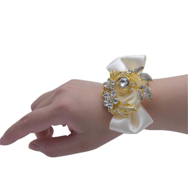 

eternal angel, european and american brooch, bride wrist, satin flower ornament gift box, emulation flower, White