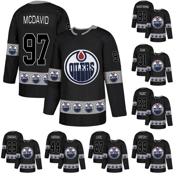 

Men 97 Connor McDavid Jersey Edmonton Oilers 93 Ryan Nugent-Hopkins 33 Cam Talbot 44 Zack Kassian 29 Leon Draisaitl Hockey Jerseys Black