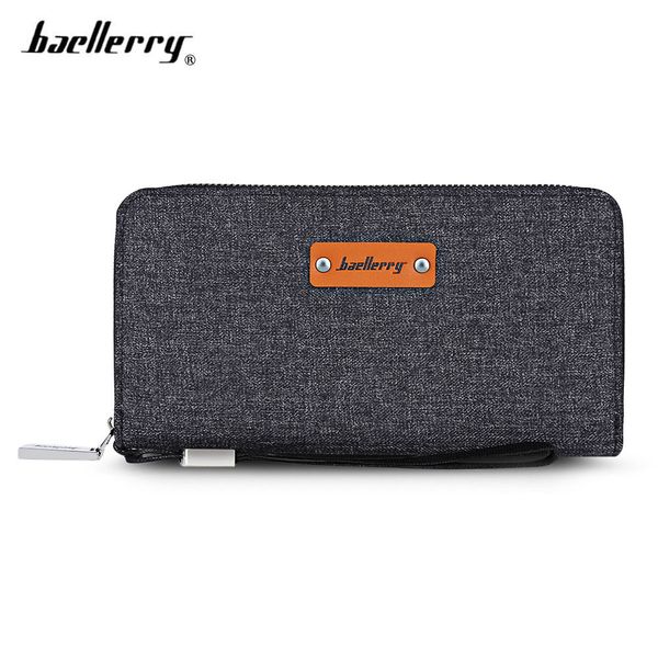 

baellerry stylish portable multifunction canvas clutch wallet for men, Red;black