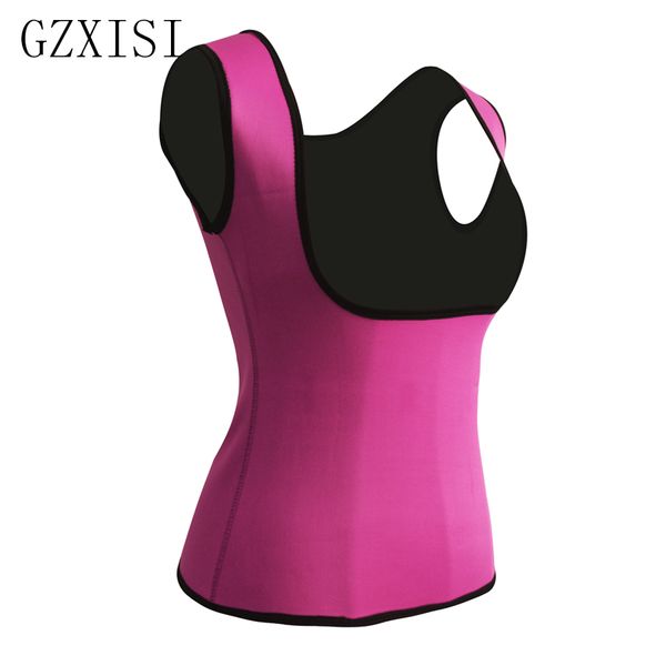 

fat burning slimming belt vests plus size 2xl women neoprene shape wear waist trainer push up vest postpartum tummy trimmer body
