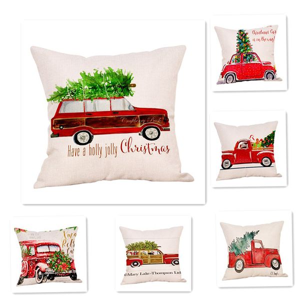 

christmas pillow covers the car carries linen pillowcase christmas tree pillow case decorative pillows cases sofa seat home decor