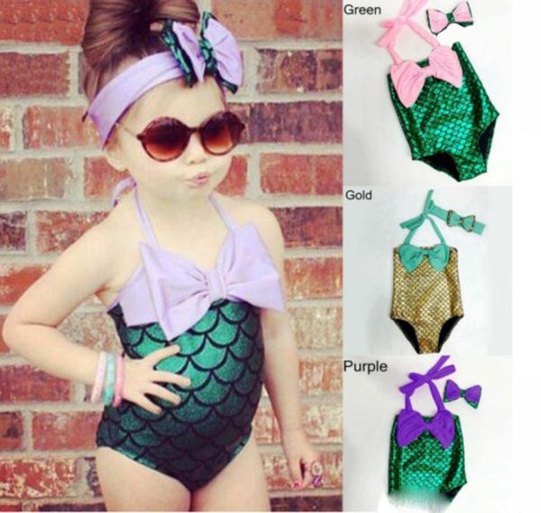 

2pc et wimwear hairband girl mermaid bikini et wimwear wim uit bathing uit co tume kid toddler girl bathing uit