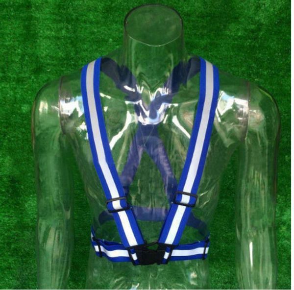 

2018 высокой видимости неон жилет безопасности светоотражающие пояса жилет безопасности, пригодный для запуска велоспорт спорт открытый одеж, Black;blue