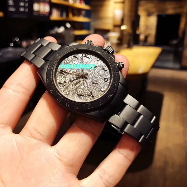 

vintage carved men's boutique watches luxury fashion men's watch black stainless steel waterproof watch ing, Slivery;brown