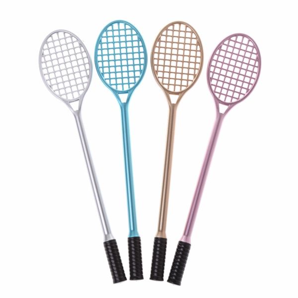 

2018 1pc 0.38mm creative badminton rackets shape gel ink pen decoration stationery office & school pens student gift