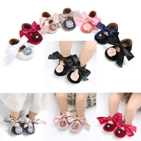 

newborn baby girl princess bowknot pram shoes prewalkers toddler infantil girls first walkers trainers soft sole shoes mocassins