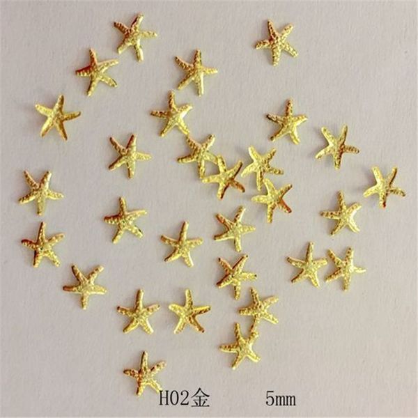 

1 pack about100psc summer style marine series of starfish nail semicircle rivet3d nail art decoracao glue and paste toolsh02, Silver;gold