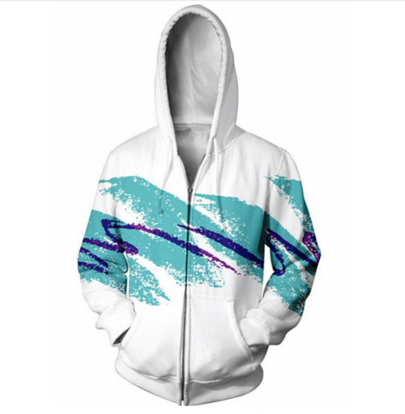 

wholesale- fashion womens/mens 90s jazz solo paper cup funny 3d print zipper jumper sweatshirt hoodies ll030, Black;brown