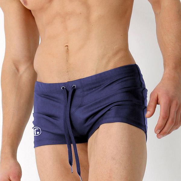 

swimsuits men drawstring swimming trunks men's breathable swim shorts surf beach swimwear boardshorts male low waist briefs