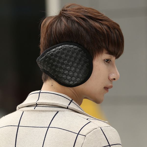 

new fashion men earmuffs winter earmuffs coral fleece thick warm ear warmer men ear muff winter accessories for man, Blue;gray