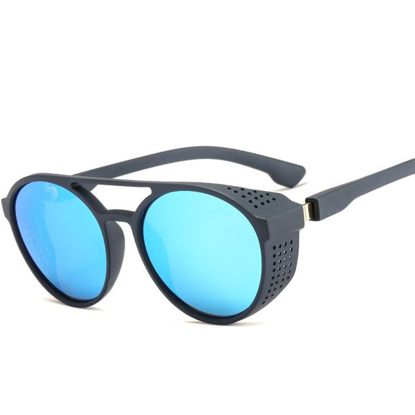 

2018 retro steampunk sunglasses round designer steampunk shields sunglasses men women uv400 shades gafas de sol, White;black