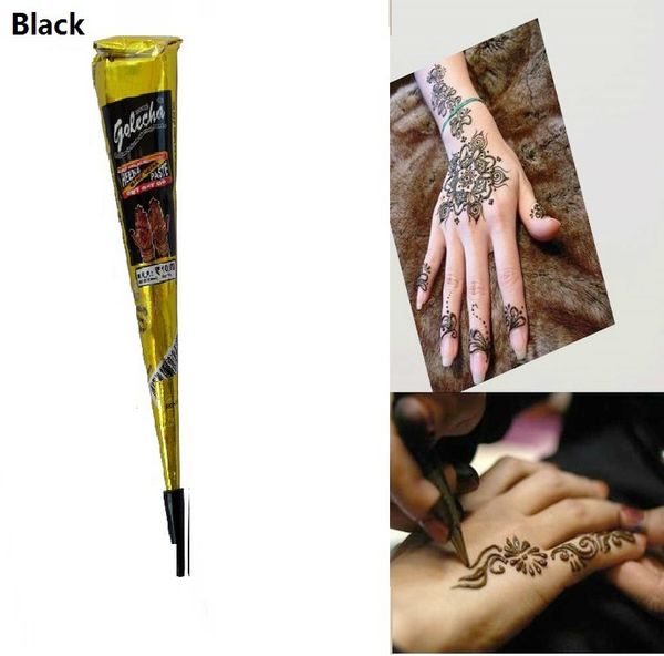 

henna black tattoo body paint drawing natural temporary tattoos waterproof wedding diy cone cream
