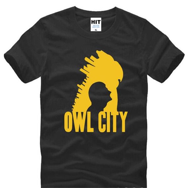 

rock owl city adam young t-shirt t shirt for men summer men's new short sleeve o neck cotton casual tee camisetas masculina, White;black