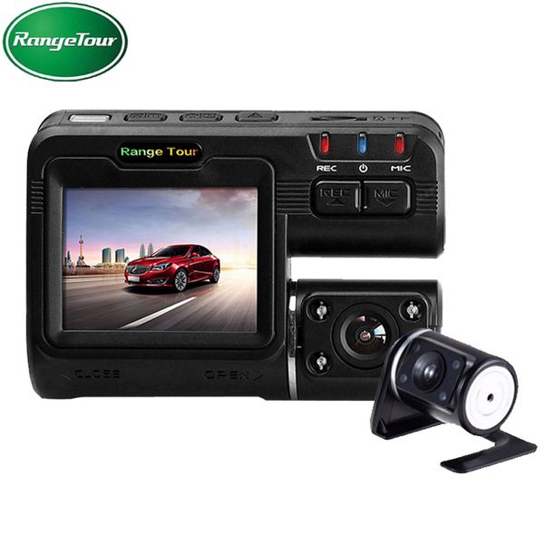 

dual lens car dvr camera i1000s full hd 1080p 2.0"lcd+8 led lights night 270 degree rotatable lens dash cam (with 2 brackets
