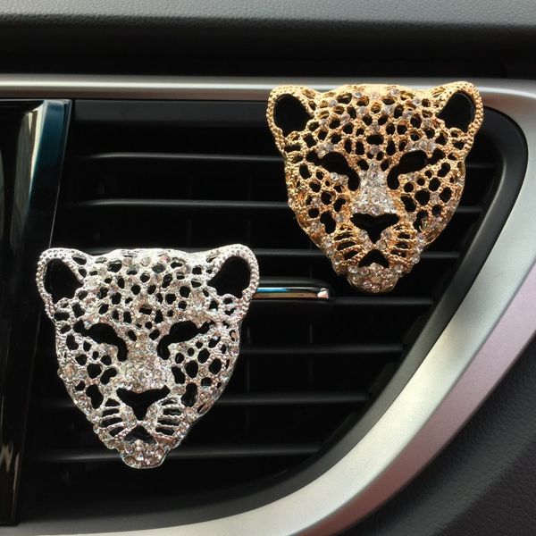 

gem leopard air conditioning vent perfume fragrance clip + tablet vehicle car decor ornament