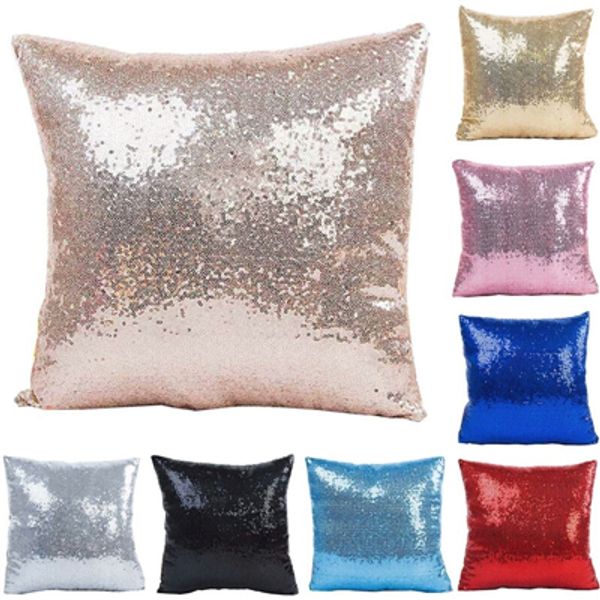 New Solid Sequin Pillowcase Diy Mermaid Glitter Sequin Pillow
