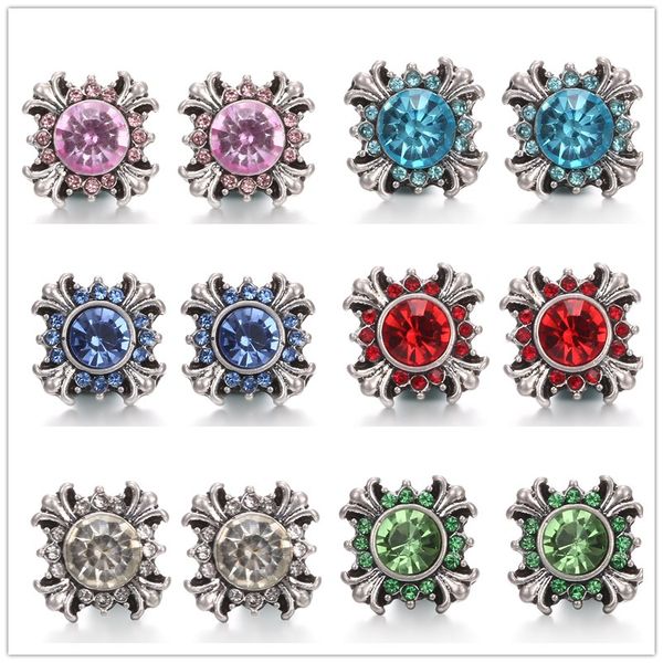 

noosa chunks cross rhinestone 12mm snap buttons for snap button necklace earrings jewelry accessories