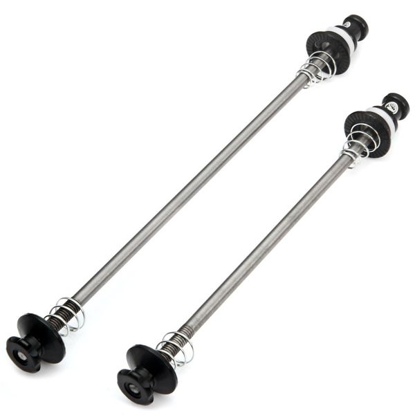 

paired kactus road bike mtb inner hexangular quick release qr skewer cnc titanium axle with a lever operated cam assembly on the other