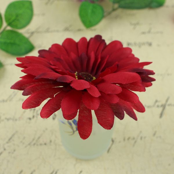

9cm 4in artificial imulation fabric african dai y flower head headwear crapbooking flower ki ball for wedding decorative