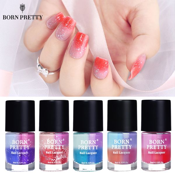 

born pretty color changing nail polish 9ml peel off thermal sunlight sensitive nail art lacquer manicure varnish