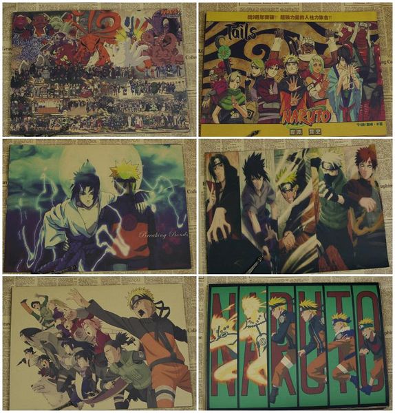 Naruto Poster Wallpaper Anime Decorative Paintings Naruto Uchiha Itachi Kraft Posterwall Sticker Retro Poster Star Wall Decals Star Wall Stickers