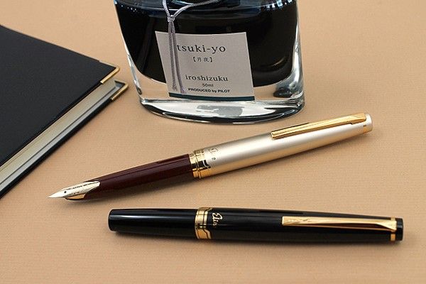 

pilot elite 95s 14k gold pen ef/f/m nib limited version pocket fountain pen champagne gold/black perfect gift