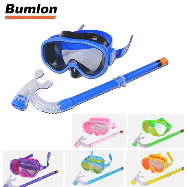 

2018 children diving glasses snorkeling gear set kids swimming diving equipment anti fog scuba mask snorkel goggles 15-0025