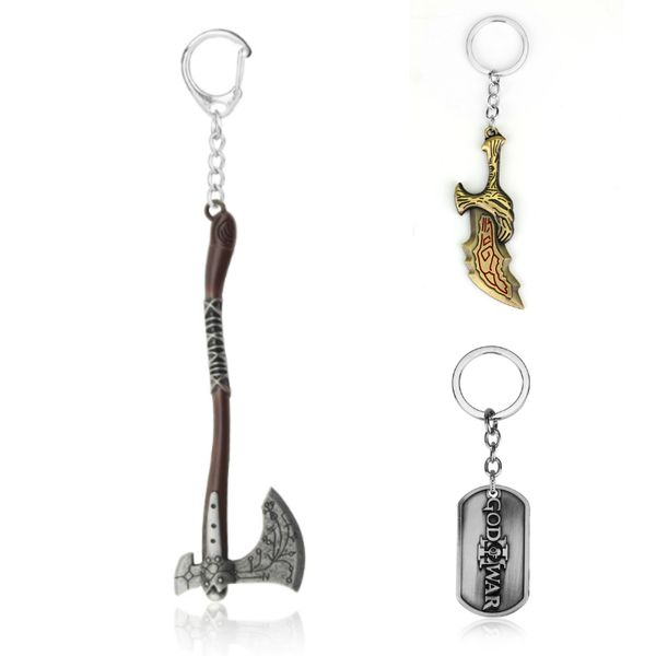 

god of war keychain sword olympus kratos key chain ring men's fashion jewelry classic keyring silver bronze