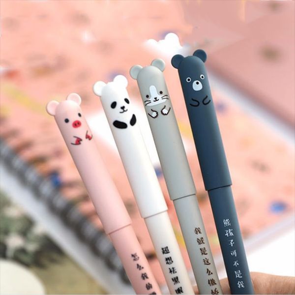 

2pcs 0.35mm cute gel pens blue ink writing pens chancery kawaii stationery kids praise gifts school office writing supplies