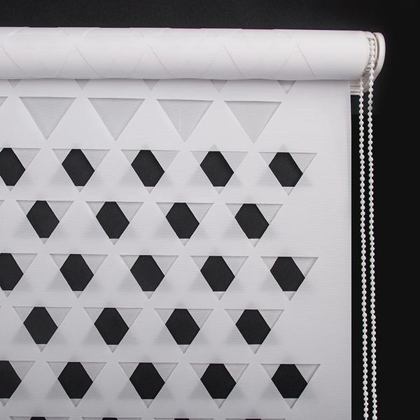 

new year customized cutout roller blinds fashion design, semicircular double layer zebra blinds sheer or privacy ing