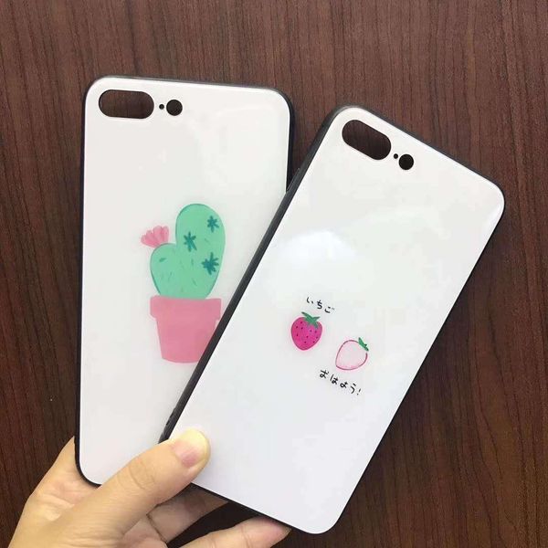 

new cute cactus strawberry protection phone case cover for iphone x 6s 7 8 plus sell