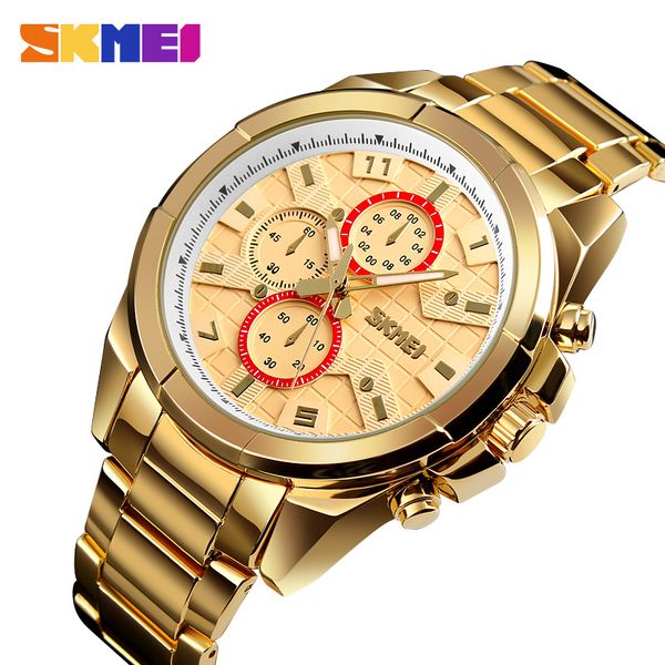 

skmei business men quartz watch alloy straps large dial wristwatch 30m waterproof watch relogio masculino 1378 erkek kol saati, Slivery;brown