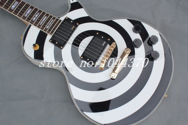 

the custom guitar zakk wylde circle of black and white