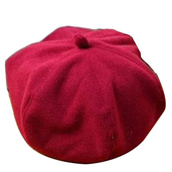 

girl woolen cap artist pure color beret fashion retro casual solid sweet elastic dome elegant vintage hat, Blue;gray