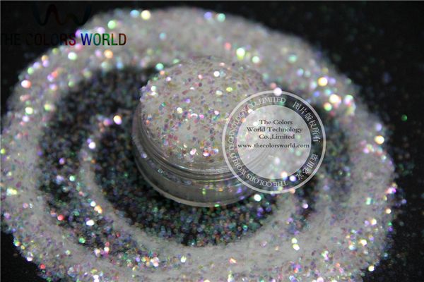 

no.22 1mm iridescent white with colorful light color glitter powder for nail,tatto art decoration diy flakes, Silver;gold