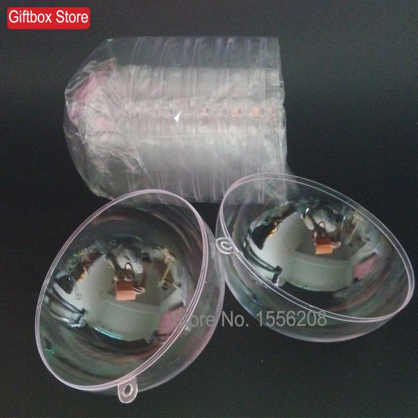 

clear diy opening plastic ball craft decorative ornaments wedding favor 100mm candy box,with hook on pack of 12