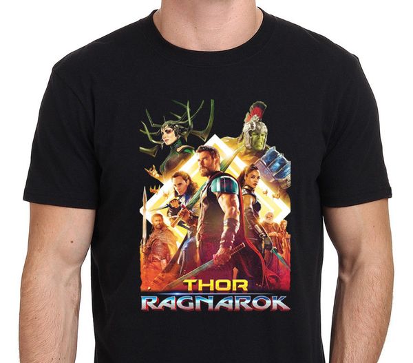 

new thor ragnarok men's black t-shirt summer short sleeve coon, White;black