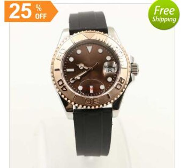 

luxury 38mm brown dial model automatic sport mens watch men's wrist watches christmas gift 005, Slivery;brown