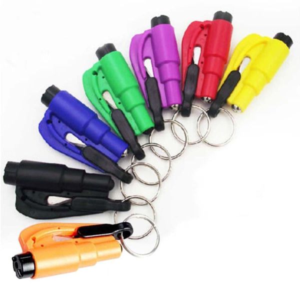 

new 3-in-1 mini emergency safety hammer cutter and auto car window glass breaker safety hammer cutter 7 colors