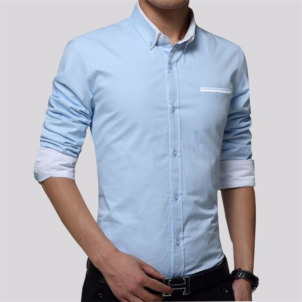 

fashion men shirts business long sleeve turn-down collar 100% cotton male solid shirt slim fit popular designs ing, White;black