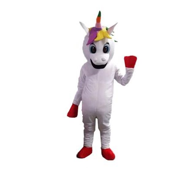 

horse pnoy mascot costume size unicorn mascot costume birthday party, Red;yellow