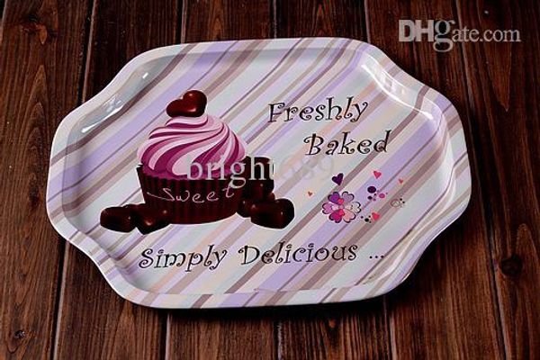 

wholesale-2015 new arrival fruit storage plate/plate/candy plate/tray chocolate ice cream pattern