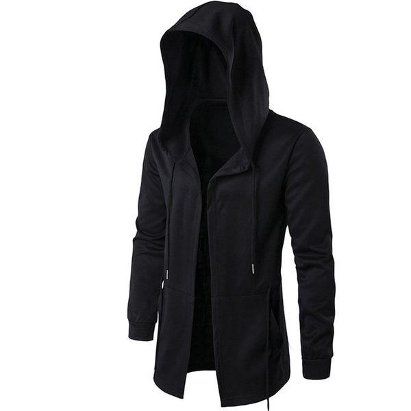 

cpi men hooded sweatshirts with black gown hip hop mantle hoodies fashion jacket long sleeves cloak man's coats outwear yf-28