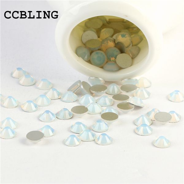 

ccbling rhinestone crystal white opal ss3-ss30 glue on non ix flatback bead rhinestones nail art decorations diy, Silver;gold