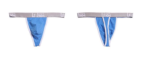 

#11009 wholesale 2pcs/lot men fashion underwear cotton blend u bag low rise thongs t-string g-strings ing, Black;brown