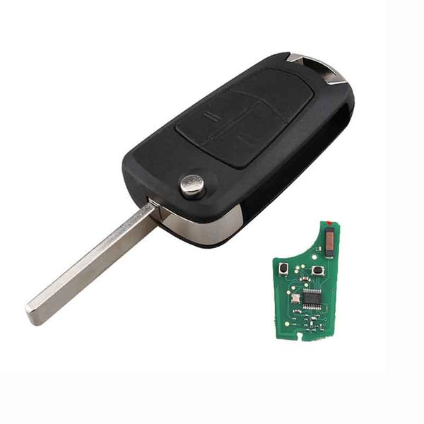 

remote key fob 2 button 433mhz pcf7941 for vauxhall opel astra h 2004 -2009 car key hu100 blade