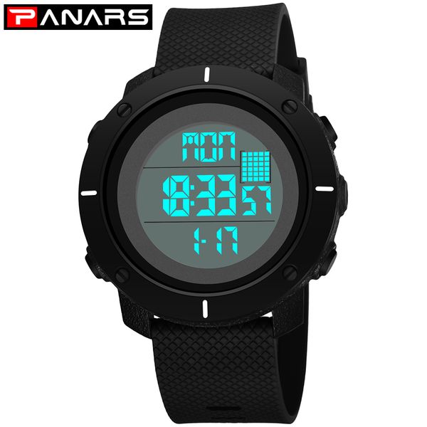

panars outdoor running sport watch for mens chronograph men led digital watches alarm timer water resistant wristwatch 8105 sino, Slivery;brown