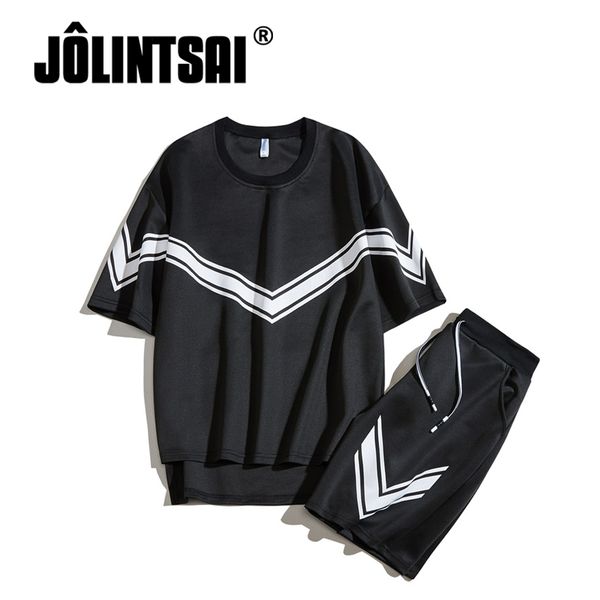 

2018 new loose style t-shirts set -3xl men summer clothing sets fashion male t- shirt+shorts sets tracksuits men's sportswear, Gray